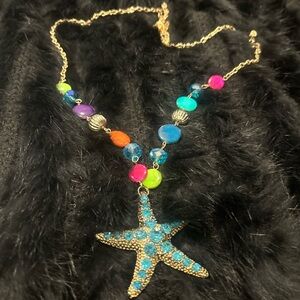 Colorful Starfish Pendant Necklace